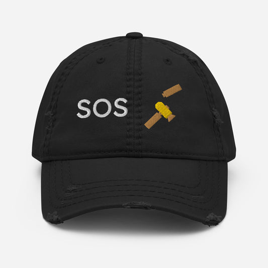 SOS Satellite Distressed Dad Hat