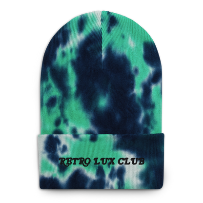 Retro Lux Club Embroidered Tie-dye beanie