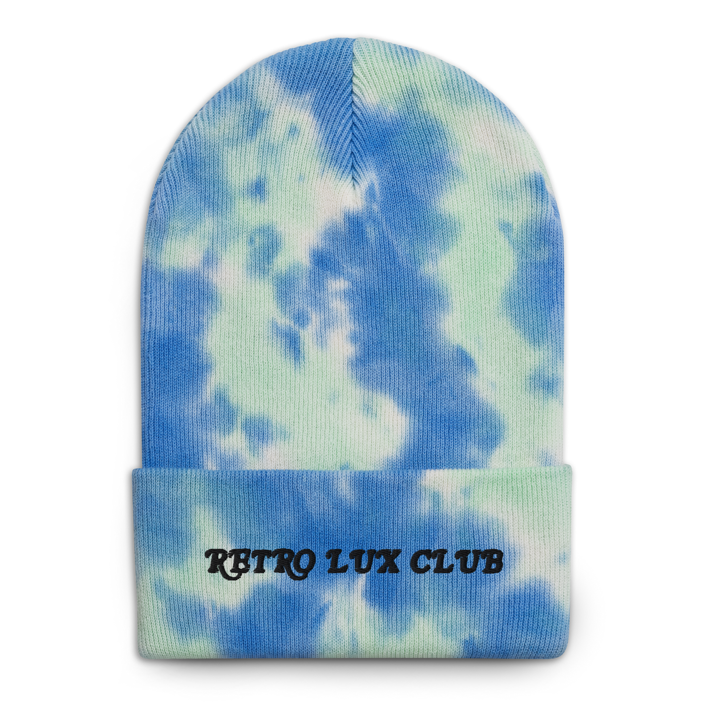 Retro Lux Club Embroidered Tie-dye beanie