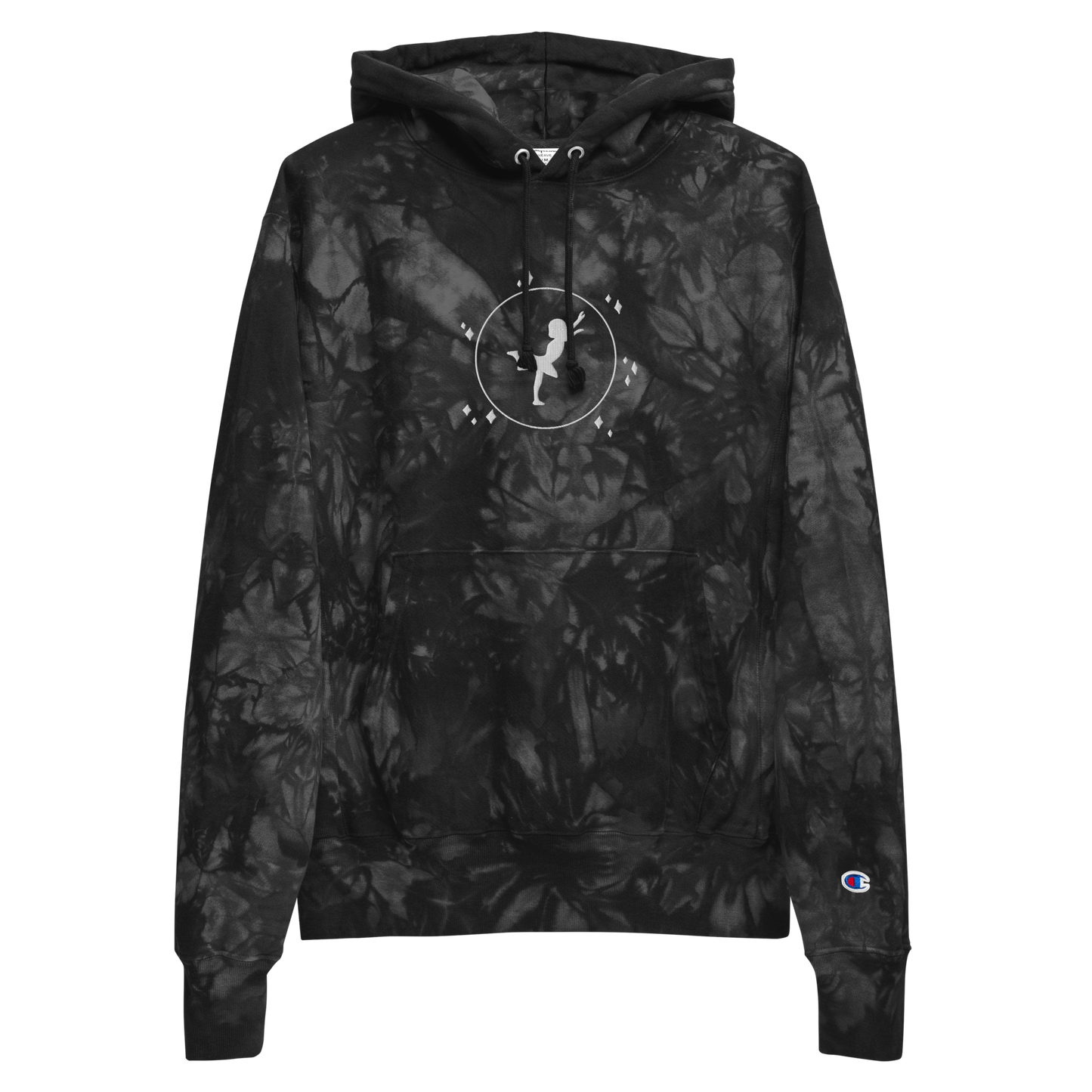 Moon Dancer Embroidered Champion tie-dye hoodie