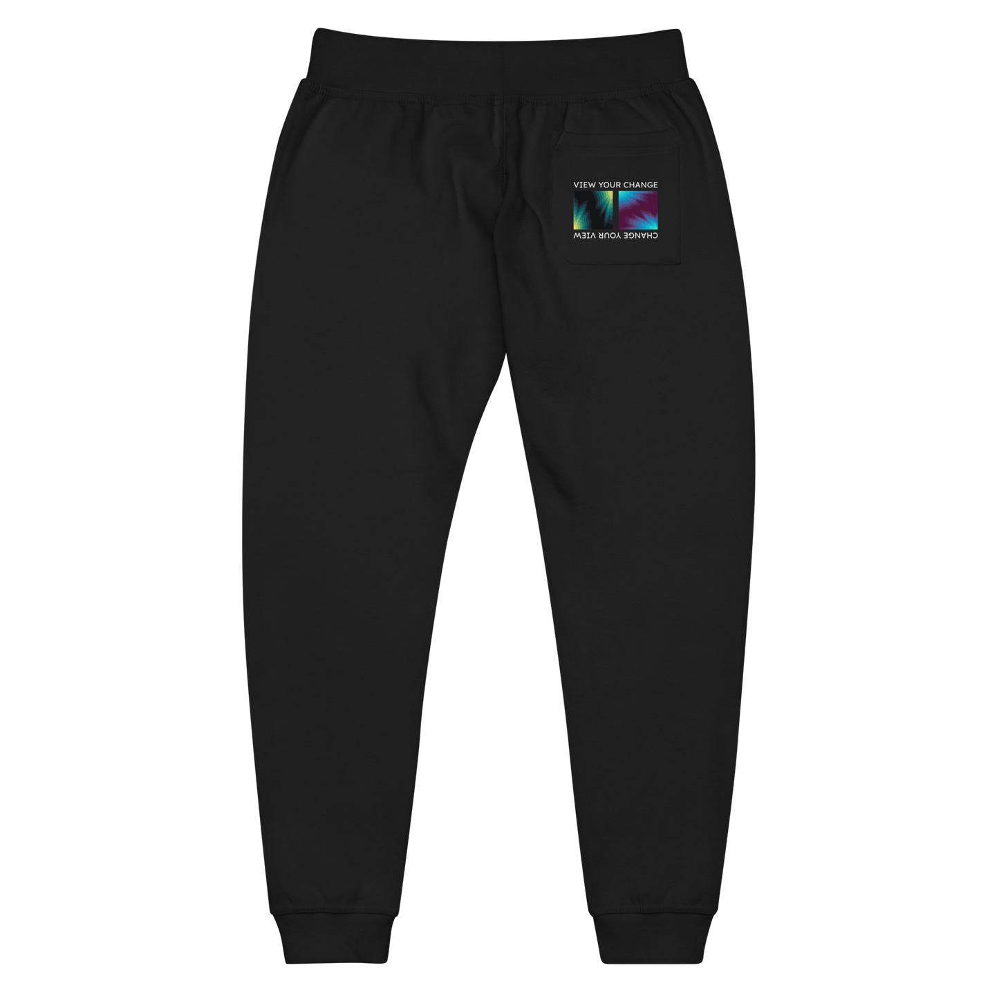 Abstract Green fleece sweatpants
